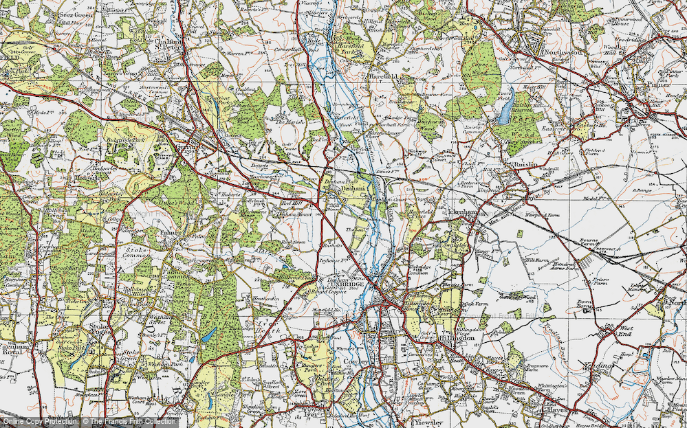 Old Map of Denham, 1920 in 1920