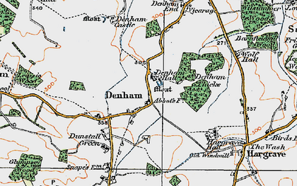 Old map of Denham in 1921