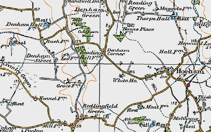 Old map of Denham Corner in 1921