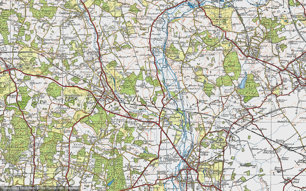 Old Map of Denham Green, 1920 in 1920
