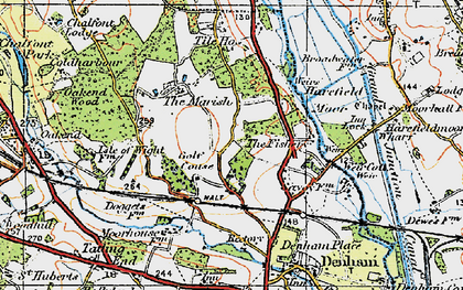 Old map of Denham Green in 1920
