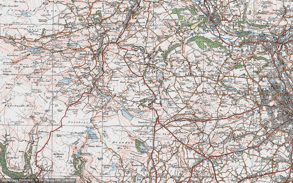 Old Map of Denholme, 1925 in 1925