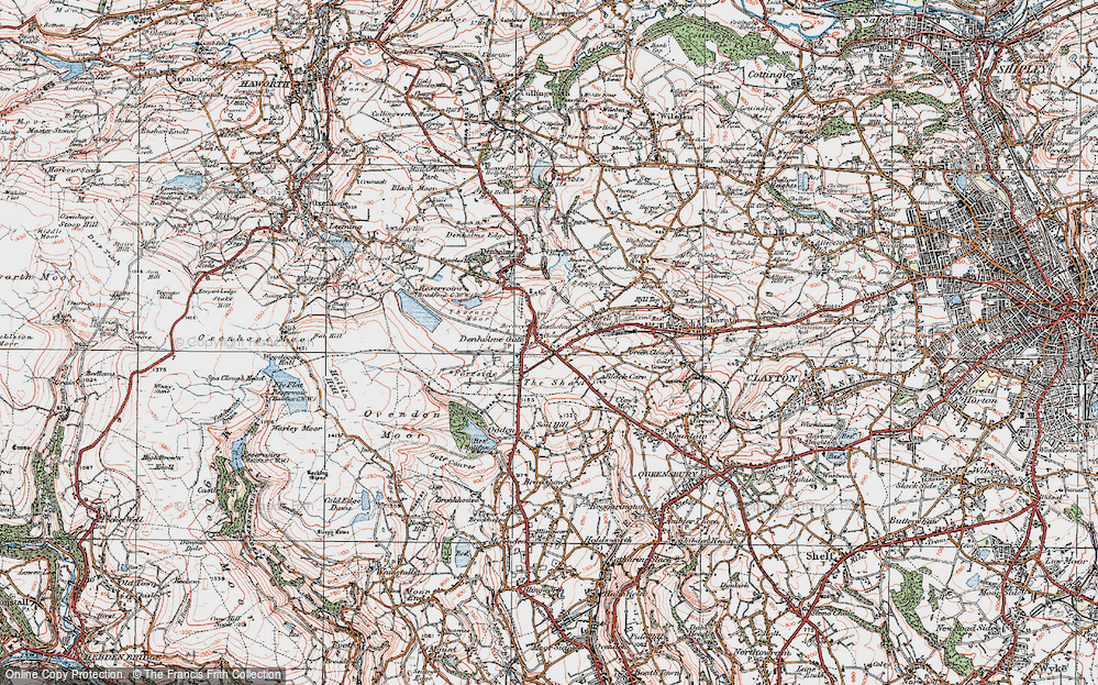 Old Map of Denholme Clough, 1925 in 1925