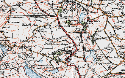 Old map of Denholme Edge in 1925
