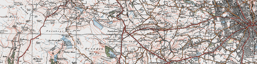 Old map of Denholme Gate in 1925