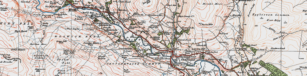 Old map of Dent Bank in 1925