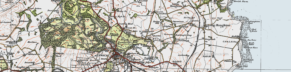 Old map of Denwick in 1926