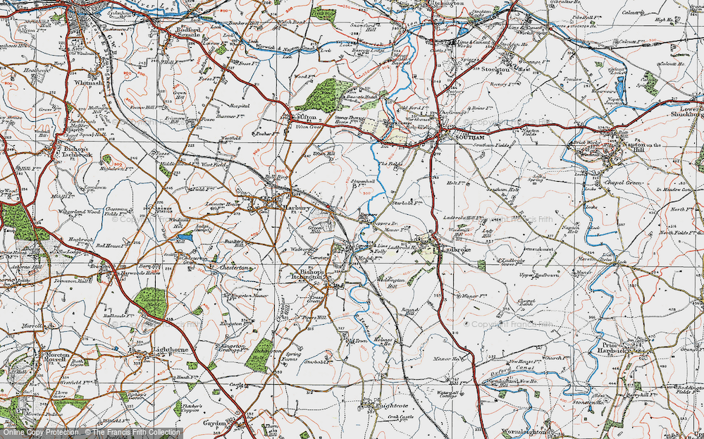 Old Map of Deppers Bridge, 1919 in 1919