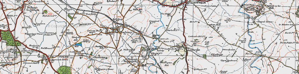 Old map of Deppers Bridge in 1919