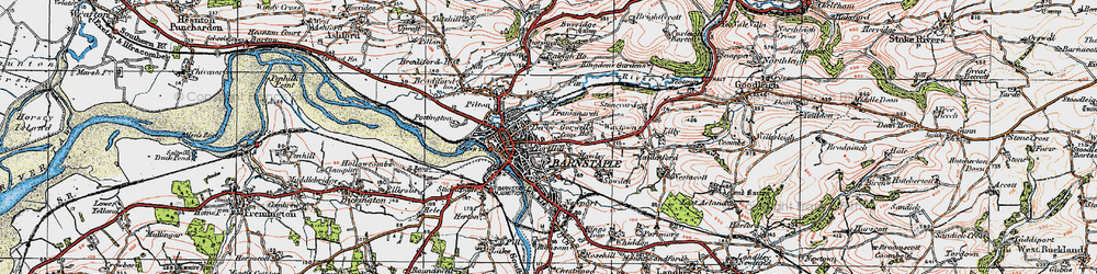 Old map of Derby in 1919