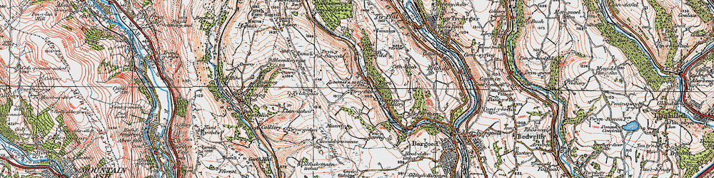 Old map of Deri in 1919