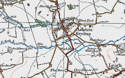 Old map of Derry Fields in 1919