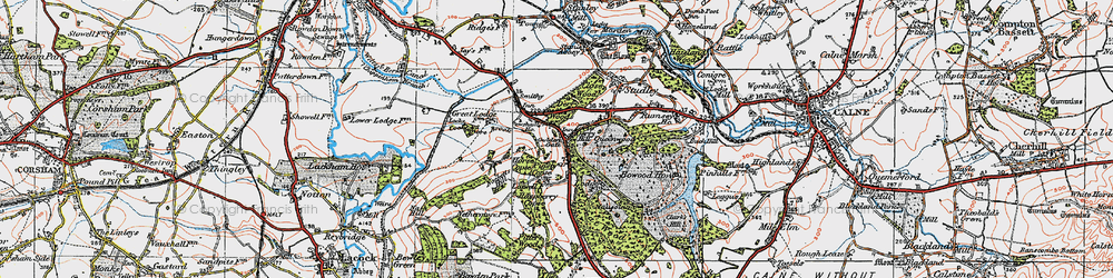 Old map of Derry Hill in 1919