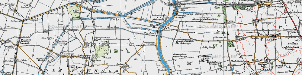 Old map of Beltoft Grange in 1923