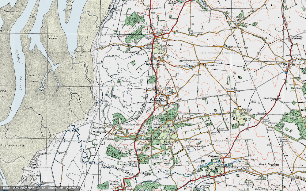 Old Map of Historic Map covering Life Wood in 1922