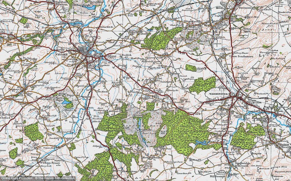 Old Map of Dertfords, 1919 in 1919