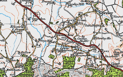 Old map of Dertfords in 1919