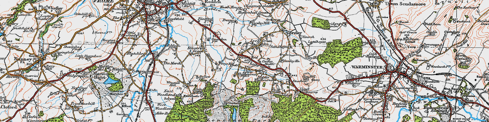 Old map of Dertfords in 1919