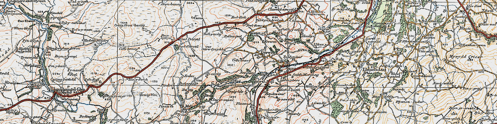 Old map of Bryn-Dreiniog in 1922