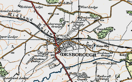 Old map of Desborough in 1920