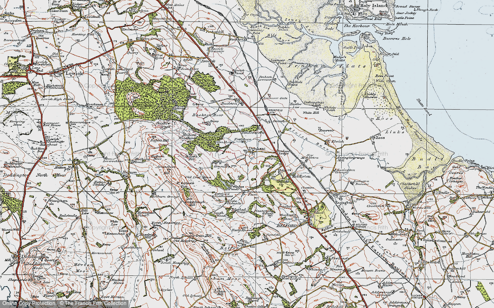 Old Map of Historic Map covering Buckton in 1926