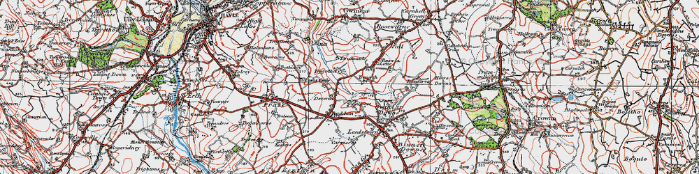 Old map of Deveral in 1919