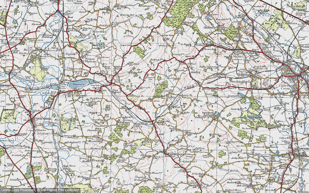 Old Map of Devitts Green, 1921 in 1921