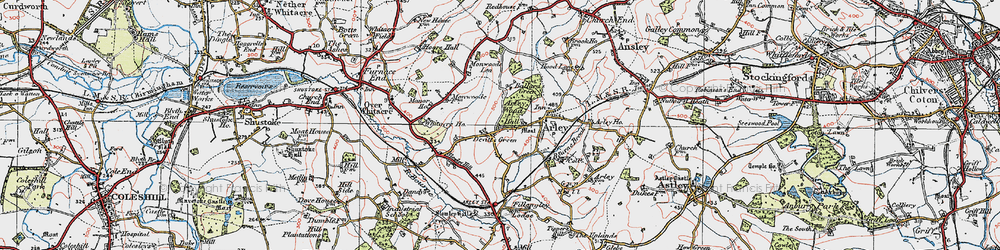Old map of Devitts Green in 1921