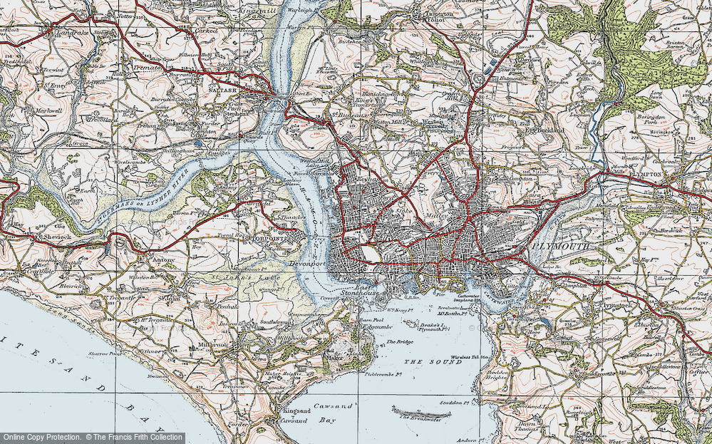 Old Map of Devonport, 1919 in 1919
