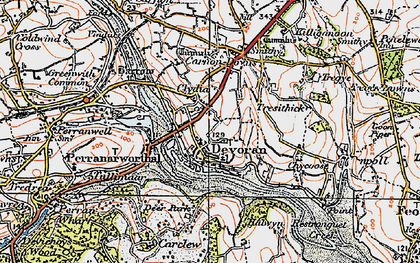 Old map of Devoran in 1919