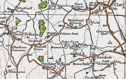 Old map of Dewes Green in 1919