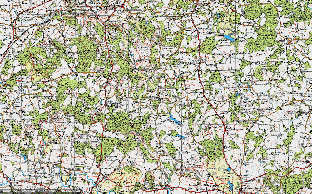 Old Map of Historic Map covering Windfallwood Common in 1920