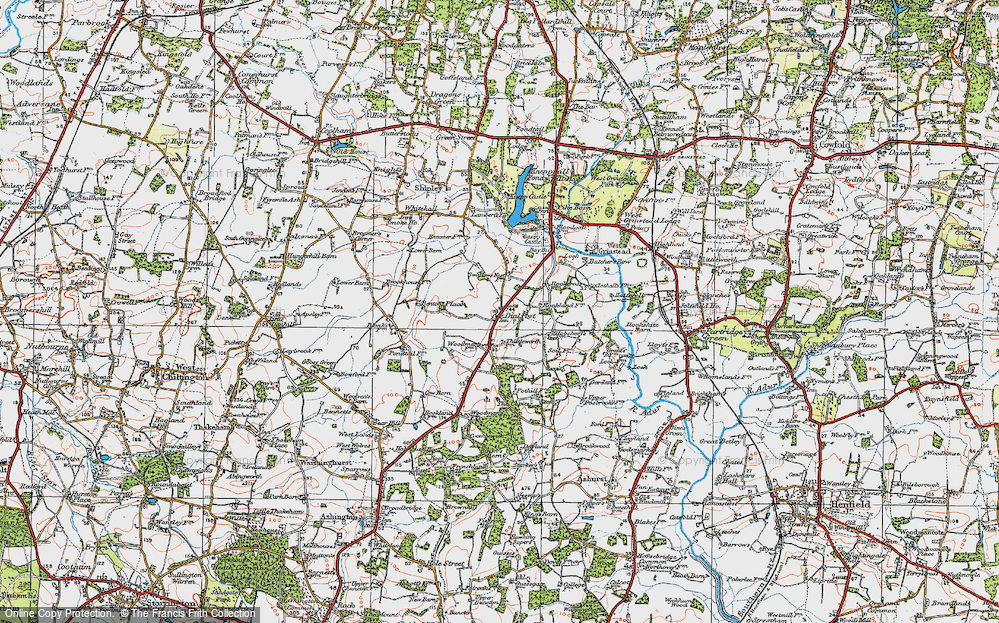 Historic Ordnance Survey Map of Dial Post, 1920