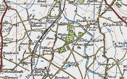 Old map of Dickens Heath in 1921