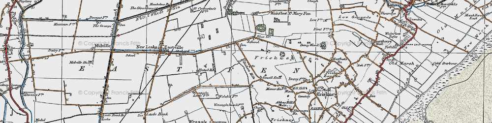 Old map of Dickon Hills in 1923