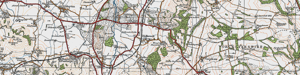 Old map of Didbrook in 1919