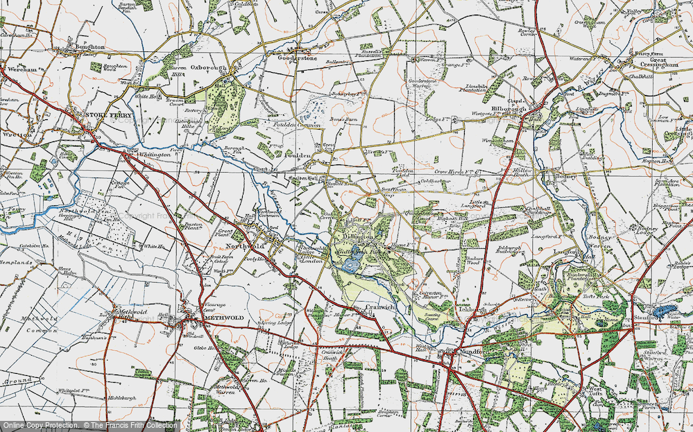 Old Map of Didlington, 1921 in 1921