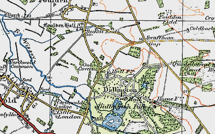 Old map of Didlington in 1921