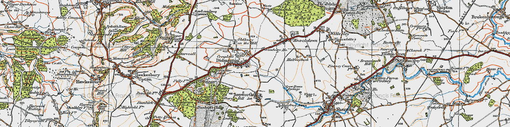 Old map of Didmarton in 1919