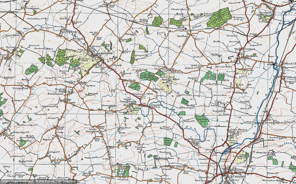Old Map of Dillington, 1919 in 1919