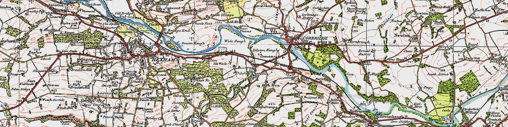 Old map of Dilston in 1925