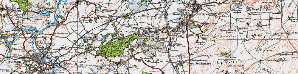 Old map of Dilton Marsh in 1919
