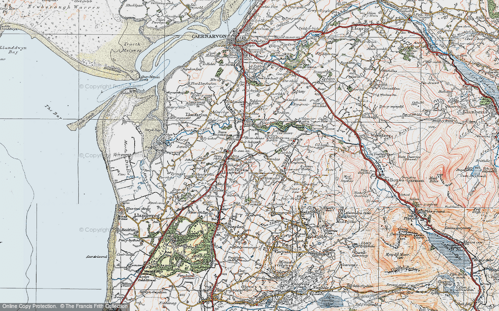 Old Map of Dinas, 1922 in 1922