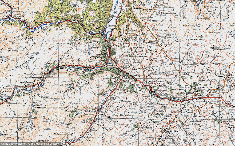 Old Map of Dinas Mawr, 1922 in 1922