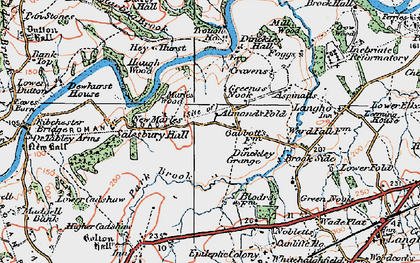 Old map of Dinckley in 1924