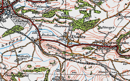 Old map of Dinder in 1919