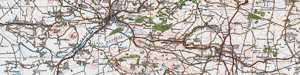 Old map of Dinder in 1919