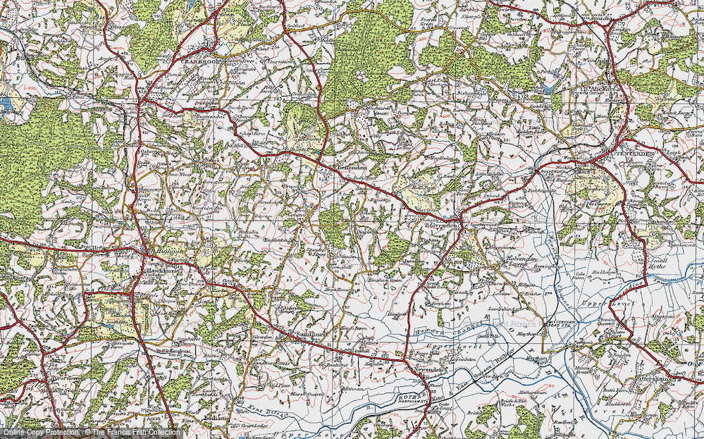 Old Map of Dingleden, 1921 in 1921