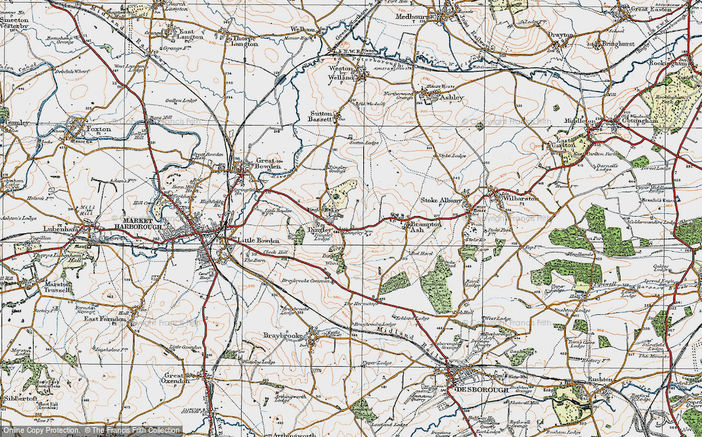 Old Map of Dingley, 1920 in 1920
