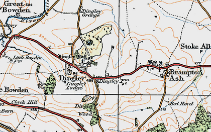 Old map of Woodlands in 1920